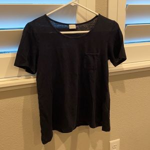 poetry navy blue tee